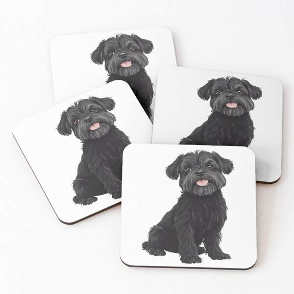 Item preview, Affenpinscher Black Dog Puppy Watercolor designed and sold by Magnolia Valley Art.