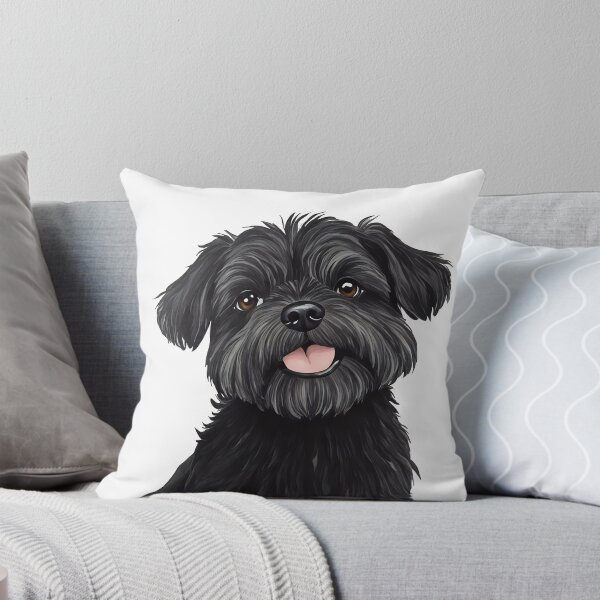 Item preview, Affenpinscher Black Dog Puppy Watercolor designed and sold by Magnolia Valley Art.