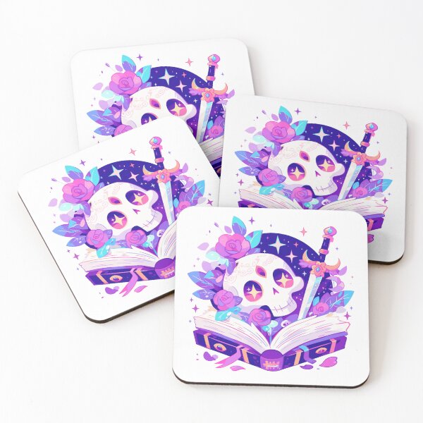 Item preview, A Skull, book, and dagger with flowers designed and sold by MendaciousMina.