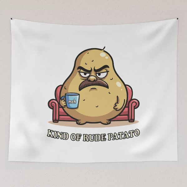 Item preview, Kind of Rude Potato Grumpy Cartoon Design designed and sold by AlmaMoArt.