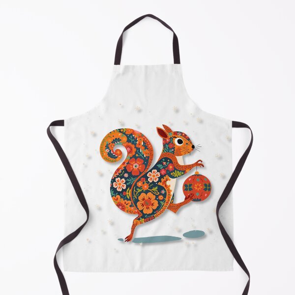 Item preview, Winter Squirrel – Polish Folk Art Woodland Design, Świąteczna wiewiórka designed and sold by AmberWit.