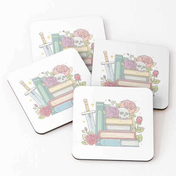 Item preview, A Skull, book, and dagger with flowers designed and sold by MendaciousMina.