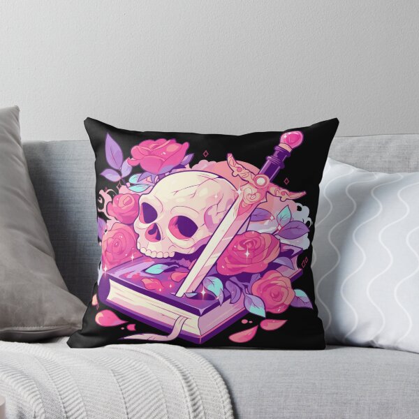 Item preview, A Skull, book, and dagger with flowers designed and sold by MendaciousMina.