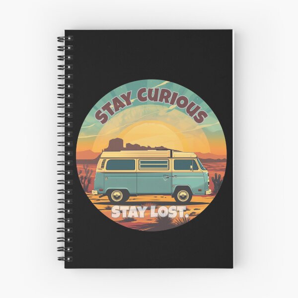 Item preview, Stay Curious Stay Lost - Retro Van Life Adventure Graphic Design designed and sold by SaadArtCo.