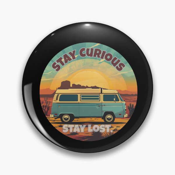 Item preview, Stay Curious Stay Lost - Retro Van Life Adventure Graphic Design designed and sold by SaadArtCo.