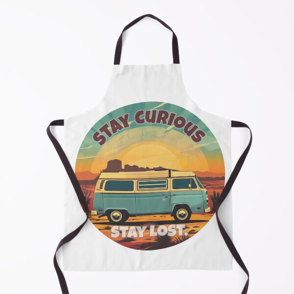 Item preview, Stay Curious Stay Lost - Retro Van Life Adventure Graphic Design designed and sold by SaadArtCo.