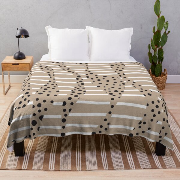 Item preview, Spots and Stripes 2 - Taupe, Black and White designed and sold by LAEC-Shop.