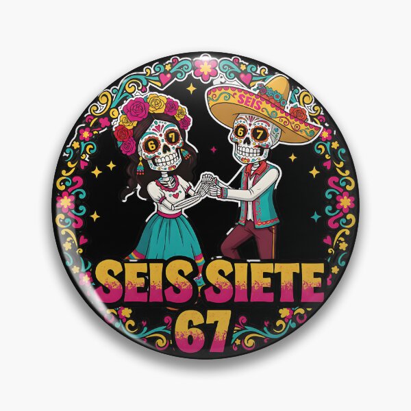 Artikelvorschau, Bunter Seis Siete 67 Tag des toten Paares mexikanisches Fiesta-Design entworfen und verkauft von ArtDesignTp.