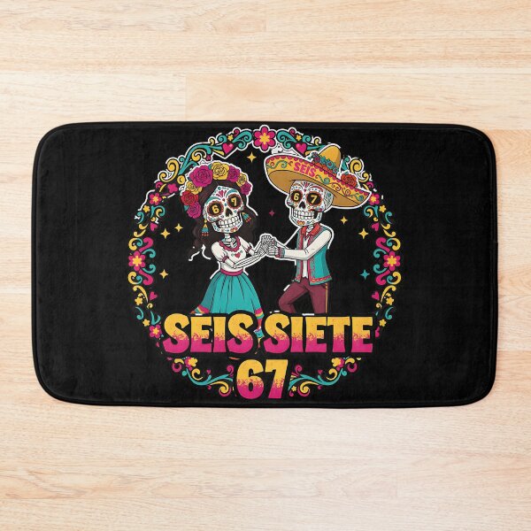 Item preview, Diseño colorido de la Fiesta Mexicana del Seis Siete 67 para el Día de los Muertos designed and sold by ArtDesignTp.