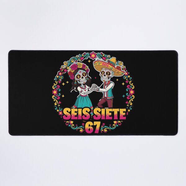 Item preview, Colorful Seis Siete 67 Day Of The Dead Couple Mexican Fiesta Design designed and sold by ArtDesignTp.