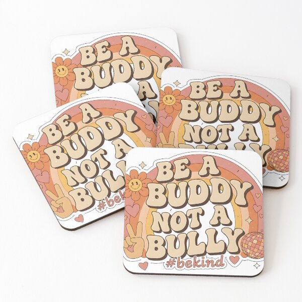 Item preview, Be A Buddy Not A Bully Retro Positive Message Design designed and sold by ArtDesignTp.
