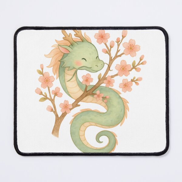 Item preview, Dragon of the Cherry Tree designed and sold by ArtsyWishesShop.