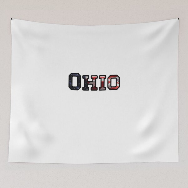 Item preview, Ohio USA Flag Typography – Stars and Stripes Lettering designed and sold by Long Family Gifts.