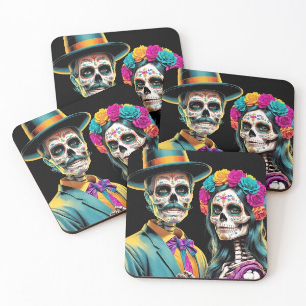 Item preview,  Día de Muertos couple (Day of the Dead) designed and sold by matteflor.