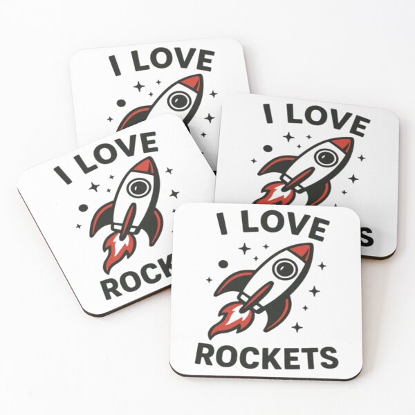 Item preview, I Love Rockets – Fun Space Exploration Design designed and sold by CMdigit.