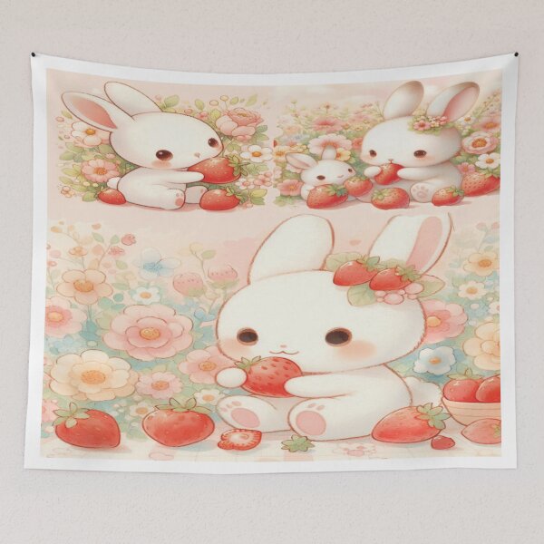 Item preview, Whiskered Daydreams Of strawberries. designed and sold by Mindful56.