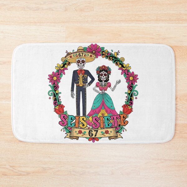 Item preview, Seis Siete 67 Skeleton Couple Fiesta Design designed and sold by ArtDesignTp.