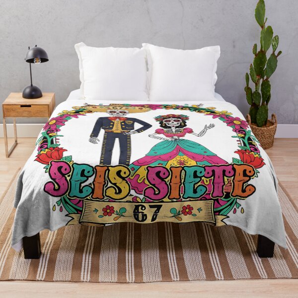 Item preview, Seis Siete 67 Skeleton Couple Fiesta Design designed and sold by ArtDesignTp.