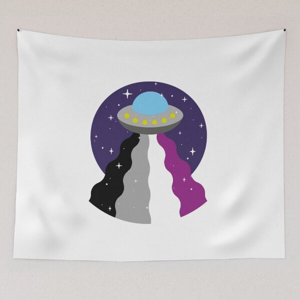 Item preview, Asexual Flag UFO – Subtle LGBTQ+ Pride for Everyday Wear designed and sold by SafeSpace-co.