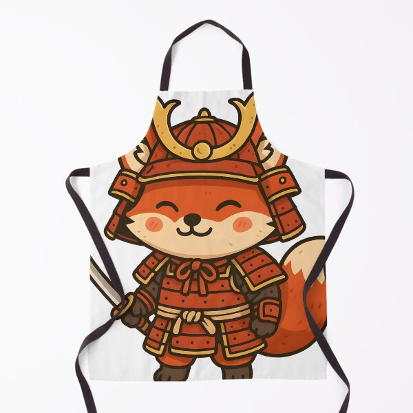 Item preview, Cute Samurai Fox Warrior designed and sold by ArtsyWishesShop.