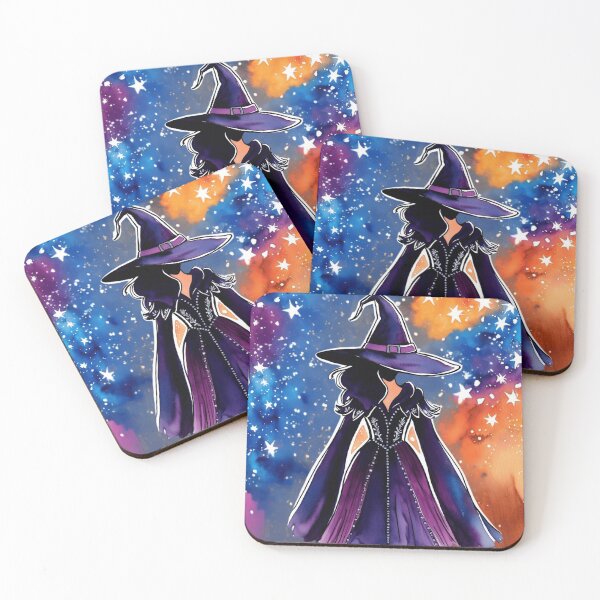 Item preview, Mystical Galaxy Witch Elegant Cosmic Sorceress Illustration designed and sold by ArtBySylvia.