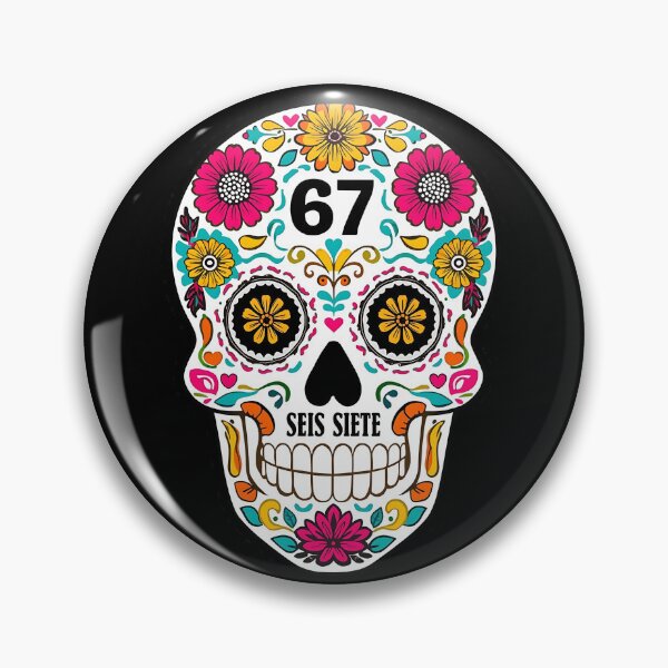 Artikelvorschau, Seis Siete 67 Buntes Sugar Skull Day Of The Dead Design entworfen und verkauft von ArtDesignTp.