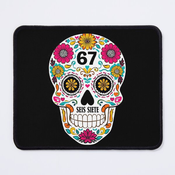 Item preview, Seis Siete 67 Colorful Sugar Skull Day Of The Dead Design designed and sold by ArtDesignTp.