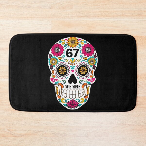 Item preview, Seis Siete 67 Diseño colorido de calavera de azúcar del Día de los Muertos designed and sold by ArtDesignTp.
