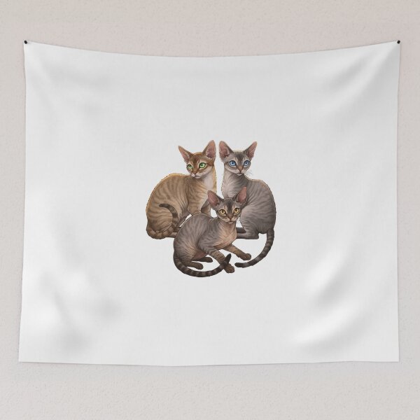 Item preview, My Dear Friends, Merry Christmas, Singapura, Devon Rex, Cornish Rex Cat designed and sold by chipmuckdesignn.