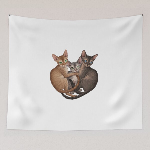 Item preview,  My Dear Friends, Merry Christmas, Singapura, Devon Rex, Cornish Rex Cat designed and sold by chipmuckdesignn.