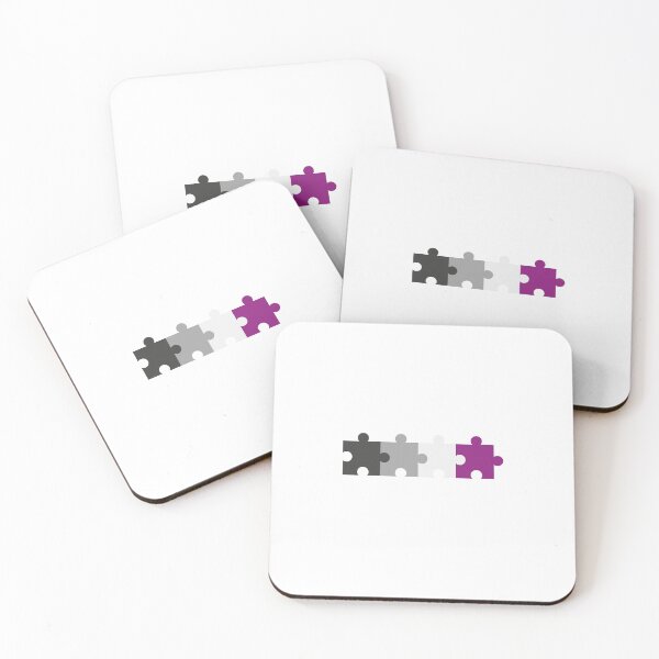 Item preview, Asexual Flag Puzzle – Subtle LGBTQ+ Pride for Everyday Wear designed and sold by SafeSpace-co.