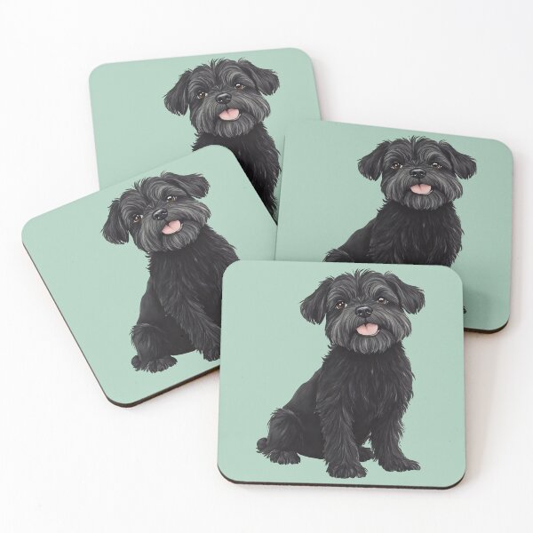 Item preview, Affenpinscher Dog Puppy Watercolor (mint) designed and sold by Magnolia Valley Art.