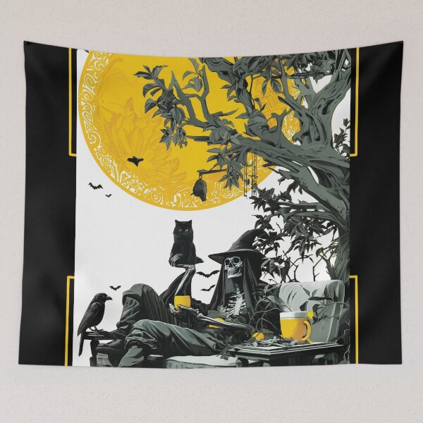 Item preview, spooky vibes with a cat designed and sold by Archi-Ram.