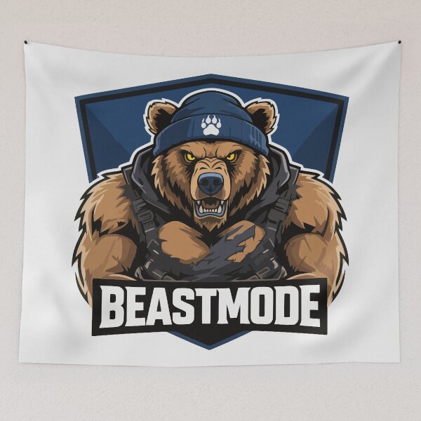 Item preview, Beastmode Bear Emblem designed and sold by xmoudx.
