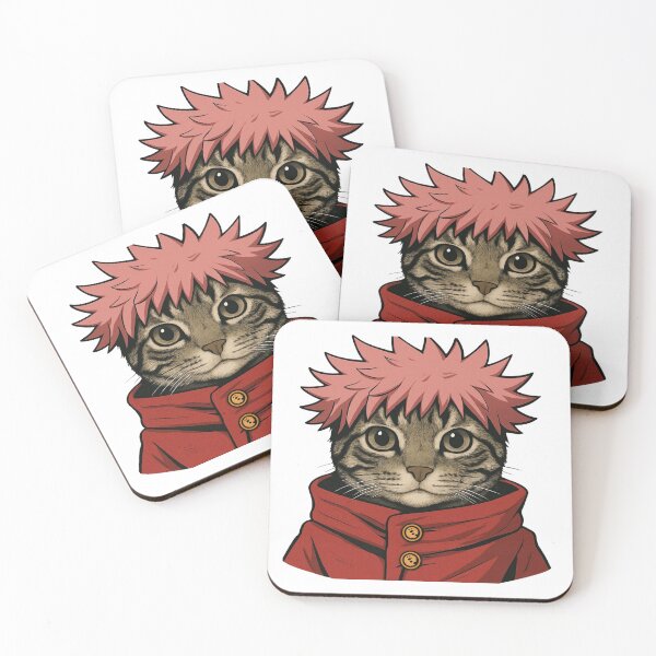 Item preview, Itadori Cat Head (Red Hood) designed and sold by MonikaCuro.