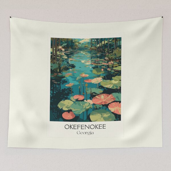 Item preview, Okefenokee Swamp Georgia Sunset Art Print designed and sold by TuncGK.