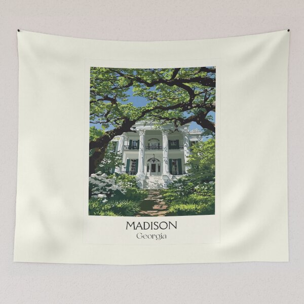 Item preview, Madison Georgia Antebellum Home Art Print designed and sold by TuncGK.
