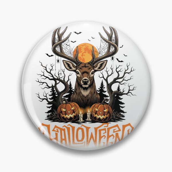 Artikelvorschau, Spukhirsch Happy Halloween Design 2025 entworfen und verkauft von ibrahimbrand.
