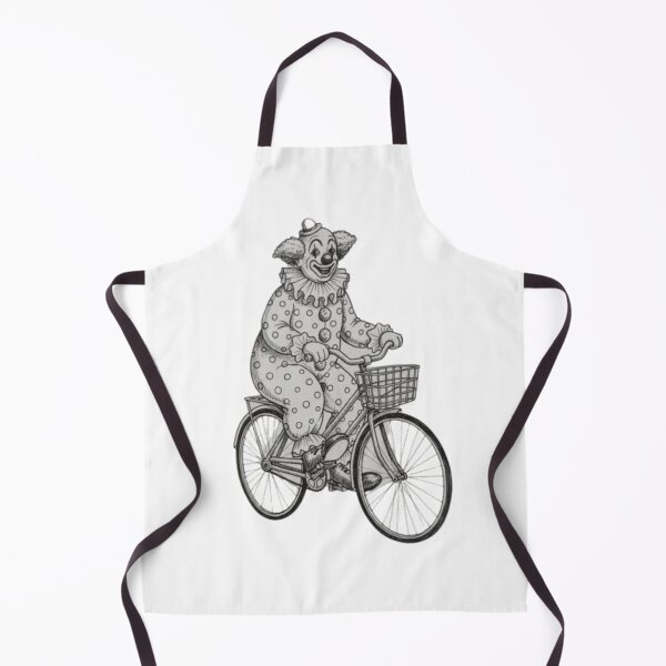 Item preview, Funny Clown Riding a Bicycle – Vintage Circus Illustration | Retro Clown Art designed and sold by Taha Art Designs.