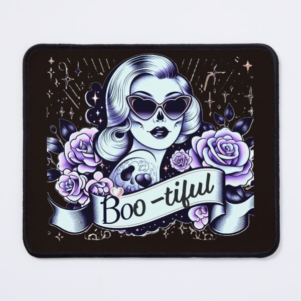 Item preview, Glamorous Ghost 'Boo-tiful' Design with Flowers and Sparkles designed and sold by GardenReign.