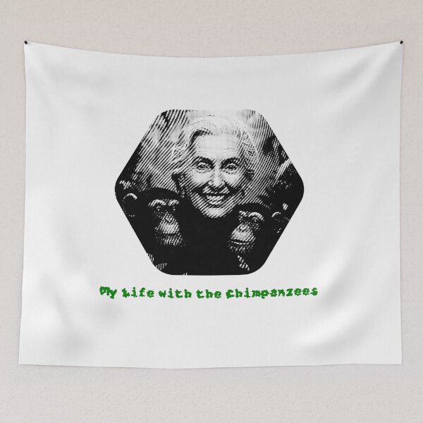 Item preview, Jane Goodall and the Chimpanzees – Nature Conservation Portrait Art designed and sold by SVenterprises.