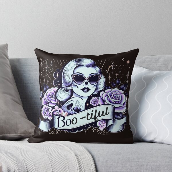 Item preview, Glamorous Ghost 'Boo-tiful' Design with Flowers and Sparkles designed and sold by GardenReign.
