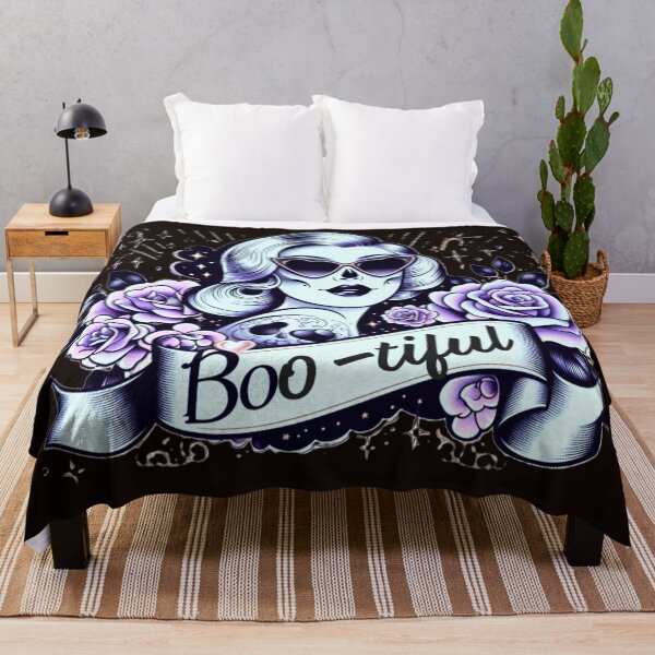 Item preview, Glamorous Ghost 'Boo-tiful' Design with Flowers and Sparkles designed and sold by GardenReign.