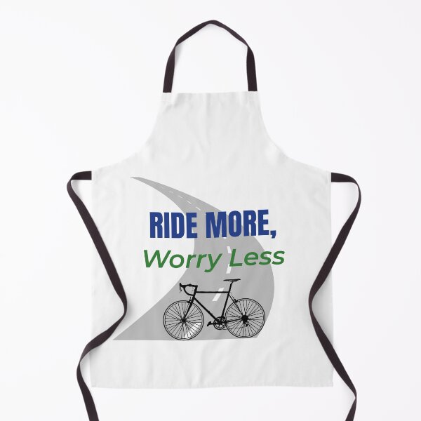 Aperçu de l'œuvre Ride More Worry Less – Cycling Quote créée et vendue par J0b4t.