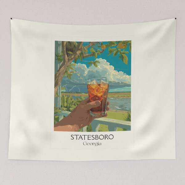 Item preview, Statesboro Georgia Sweet Tea Art Print designed and sold by TuncGK.