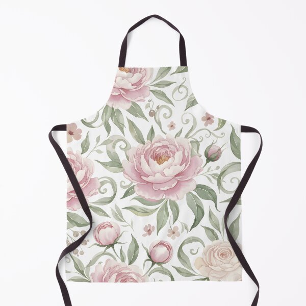 Item preview, Romantic Watercolor Peony and Rose Seamless Pattern – Soft Pink Florals on White Background designed and sold by HolmeProud.