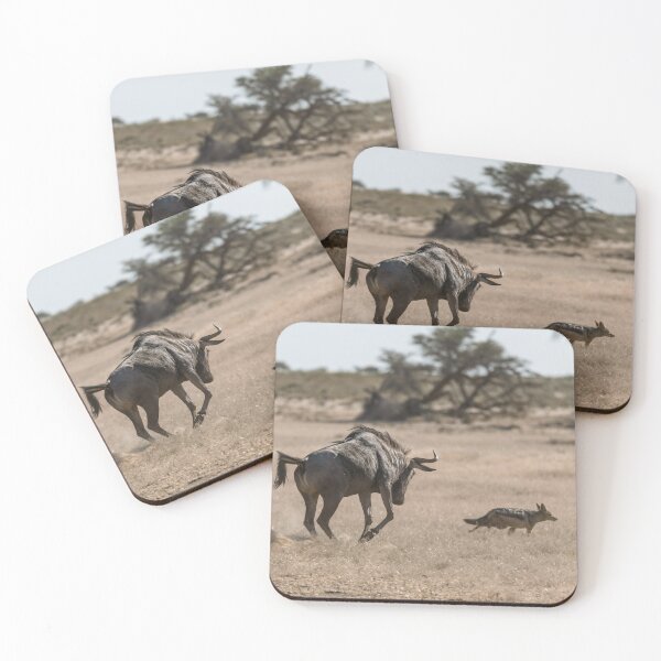 Item preview, The Chase — Wildebeest vs Jackal on the Kalahari Plain - part 5 designed and sold by DavideAntoniani.