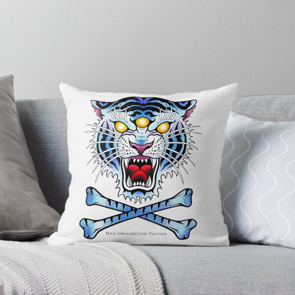 Item preview, 3 eyed blue tiger and cross bones design designed and sold by DH-Tattoo.