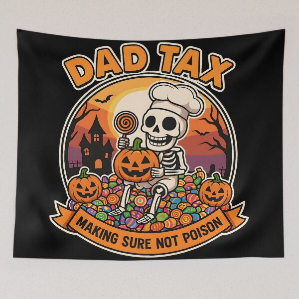 Item preview, Dad Tax Skeleton Candy Check Funny Halloween Design designed and sold by ArtDesignTp.