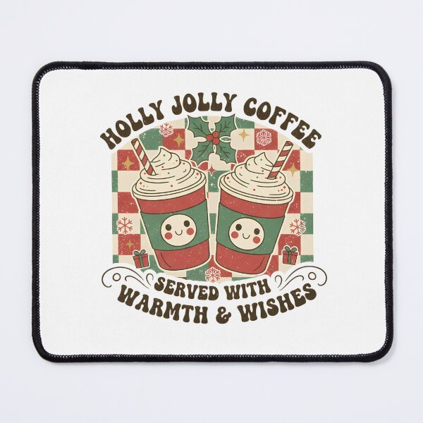 Item preview, Holly Jolly Coffee Shirt – Cute Retro Christmas Coffee Lover Gift – Festive Holiday Café Design, Cozy Winter Aesthetic Tee designed and sold by justyna-s28.
